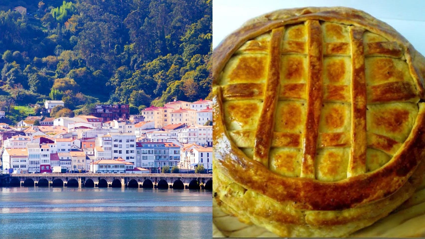 El pueblo gallego con playas y bosques de ensueño donde comer una empanada medieval que no se hace en otros sitios