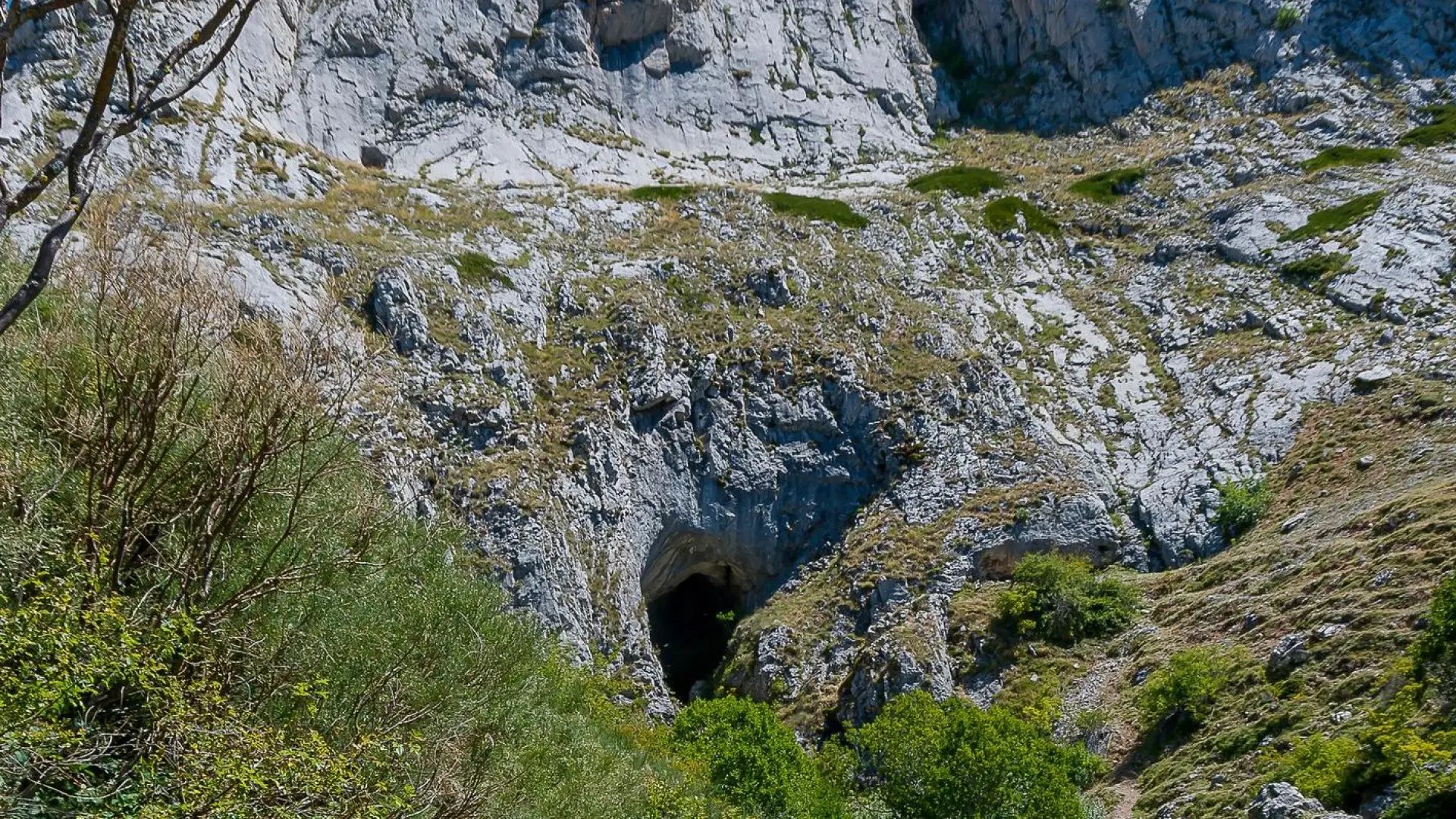 La ruta de senderismo entre frondosa vegetación hasta la cueva donde nace el río Pisuerga