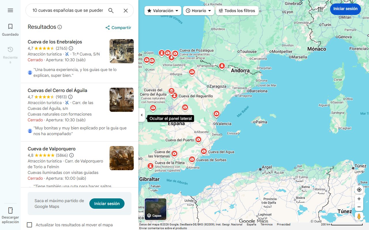 Mapa de 10 cuevas españolas que se pueden visitar como un espeleólogo: de la gruta del Águila a las de Arrikrutz