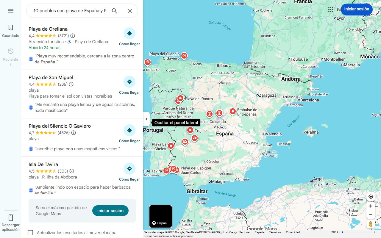 Mapa de 10 pueblos con playa de España y Portugal para este verano: bonitos, poco masificados y sin agobios