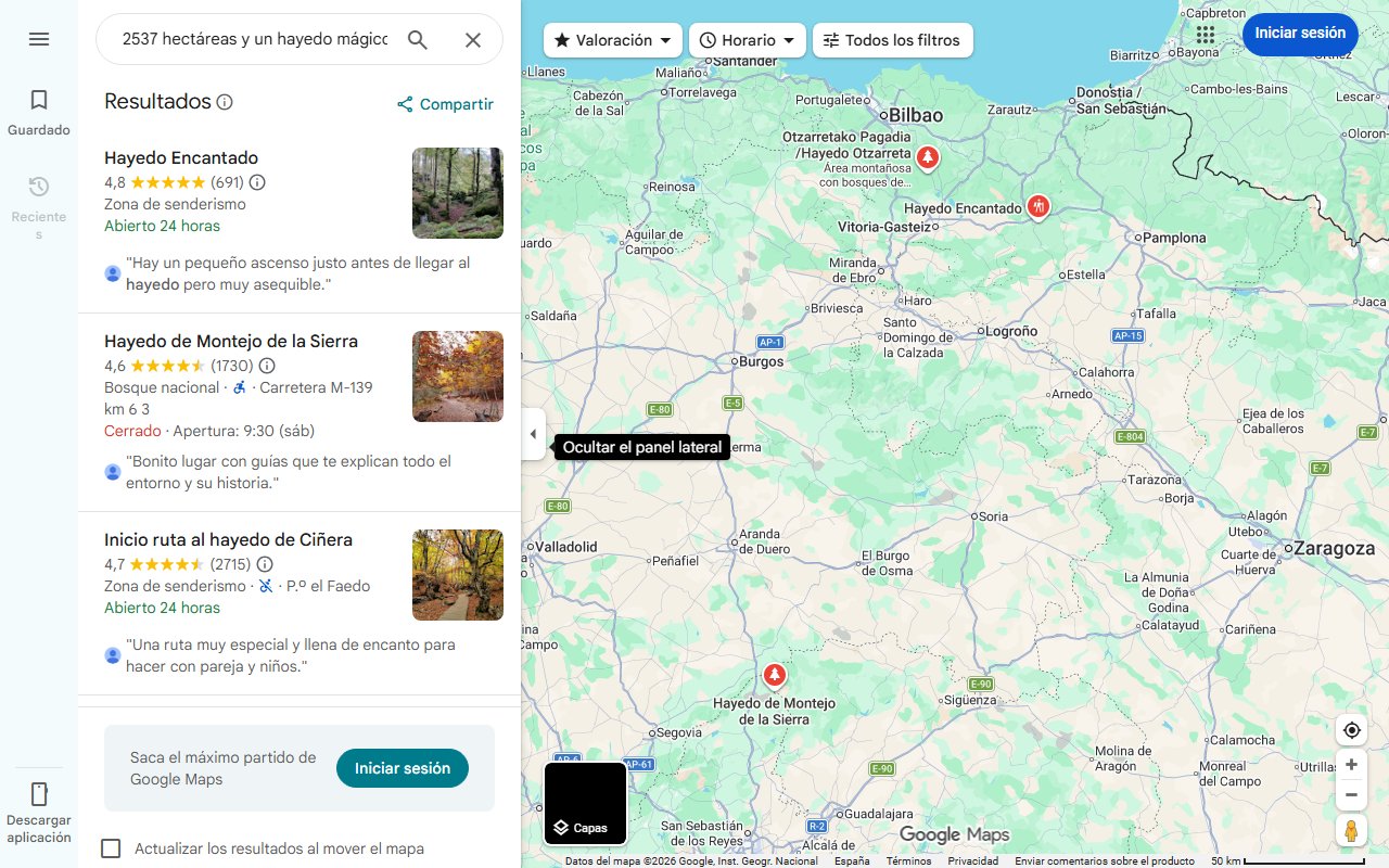 Mapa de 2537 hectáreas y un hayedo mágico: el Monumento Natural con vistas a la cascada más alta de España