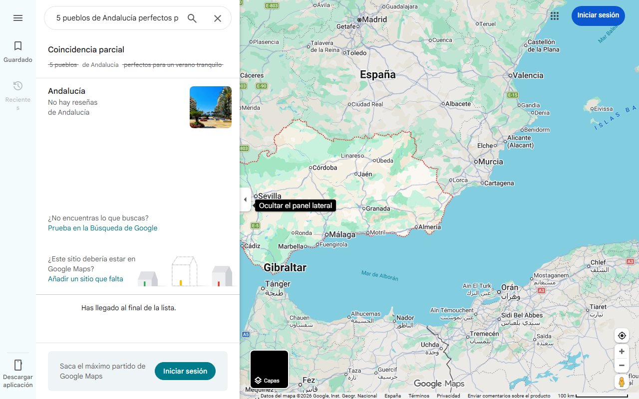 Mapa de 5 pueblos de Andalucía perfectos para un verano tranquilo: playas preciosas pero vacías y sin turistas