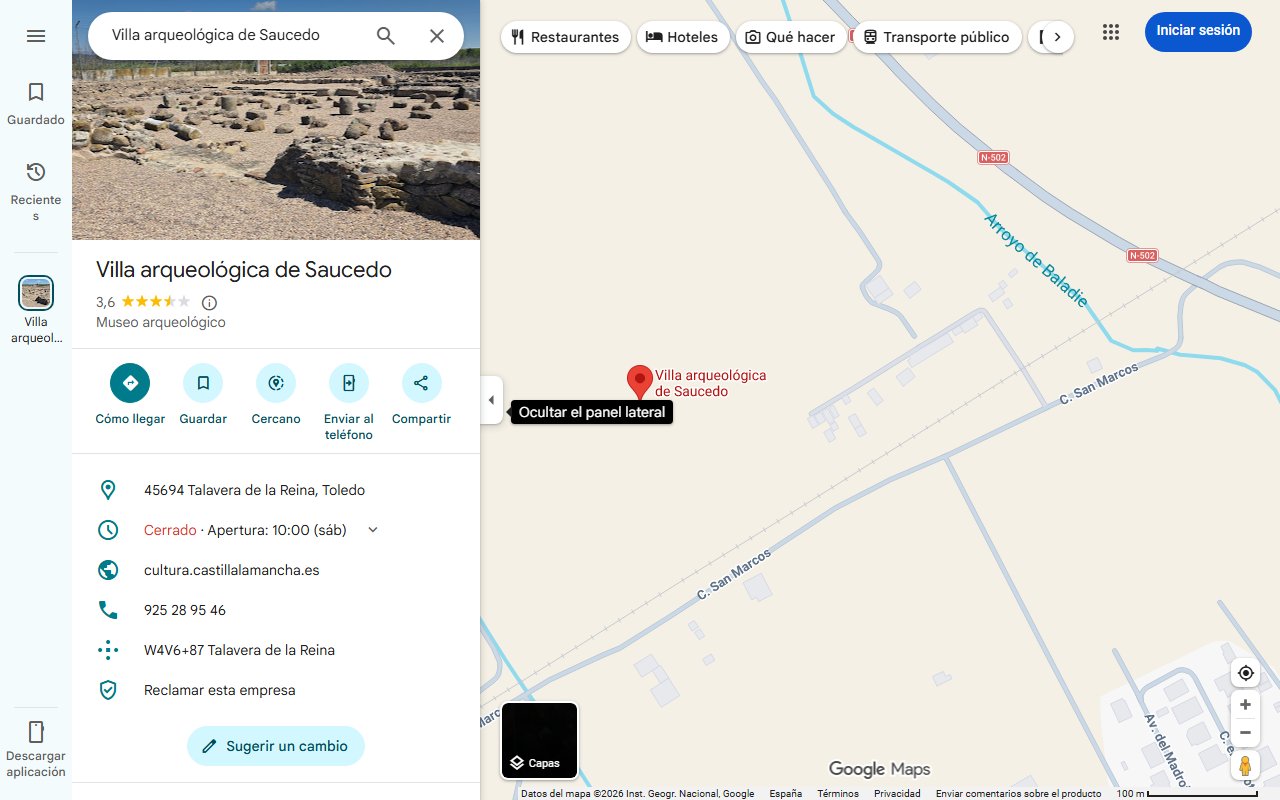 Mapa de Así es 'El Saucedo', la lujosa villa romana que ha abierto al público y ya puede visitarse en un pueblo de Toledo