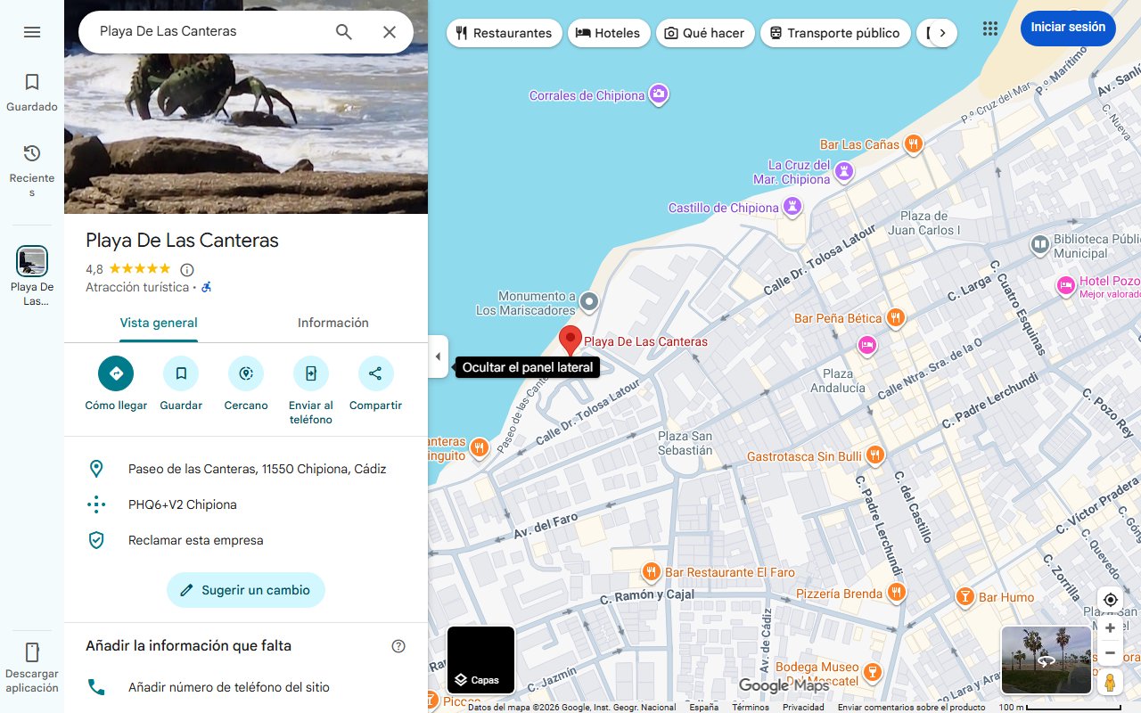 Mapa de Así es la paradisíaca playa poco conocida de Chipiona, repleta de dunas y vegetación: está en el municipio más feliz de España