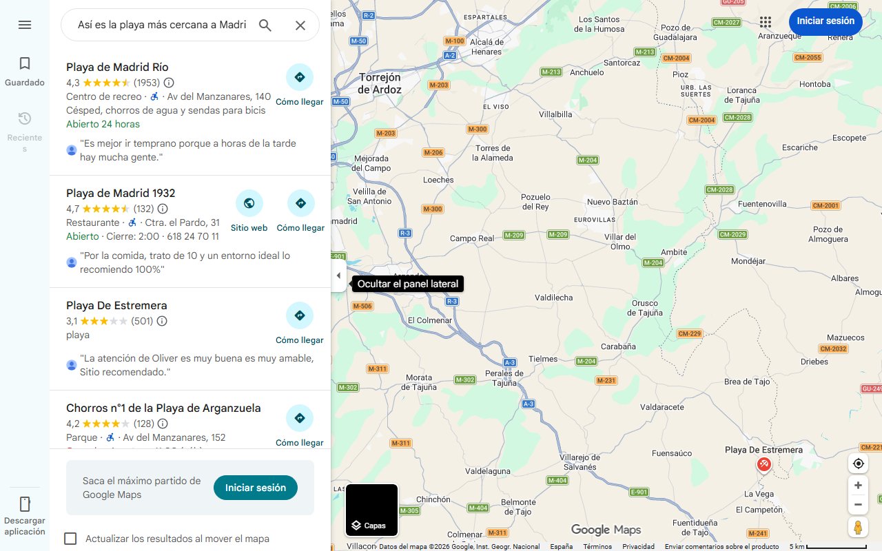 Mapa de Así es la playa más cercana a Madrid: dunas naturales, tres kilómetros de longitud y aguas turquesas