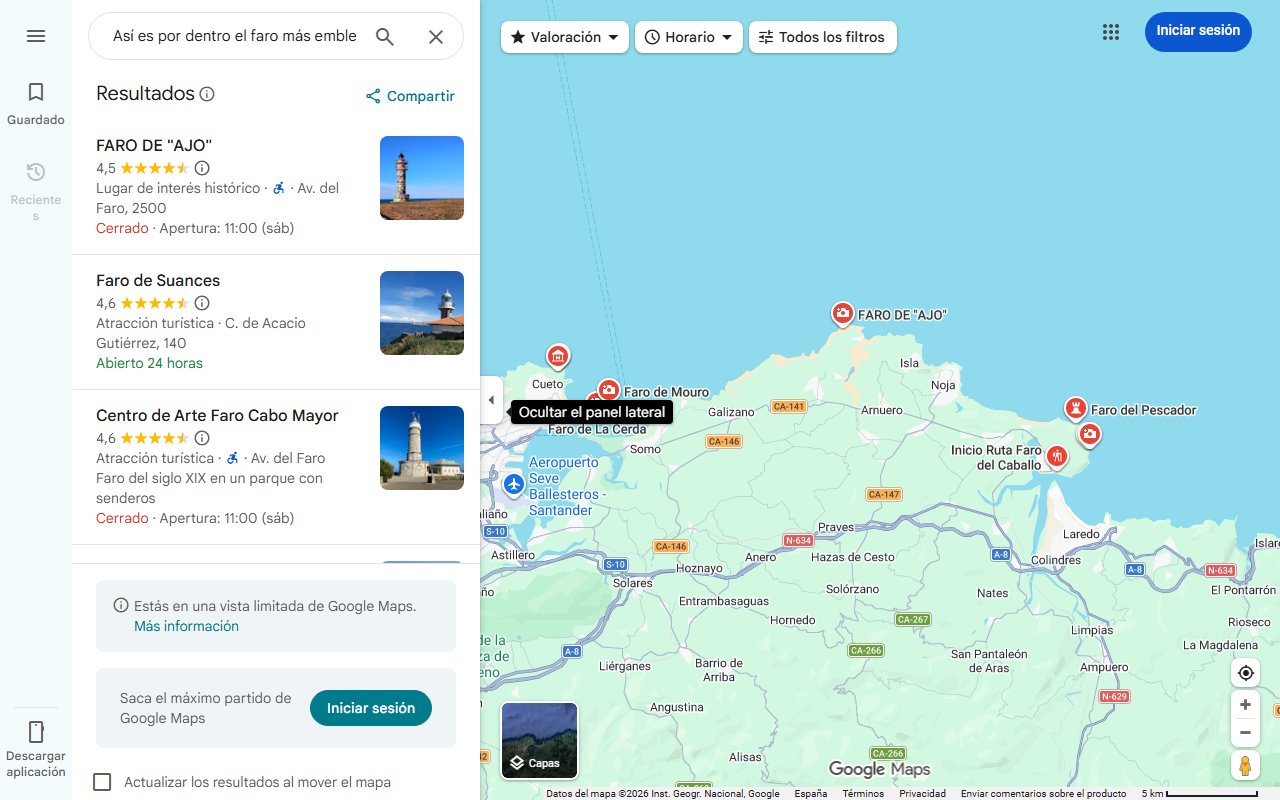 Mapa de Así es por dentro el faro más emblemático de Cantabria (y ahora puedes subir a lo más alto)