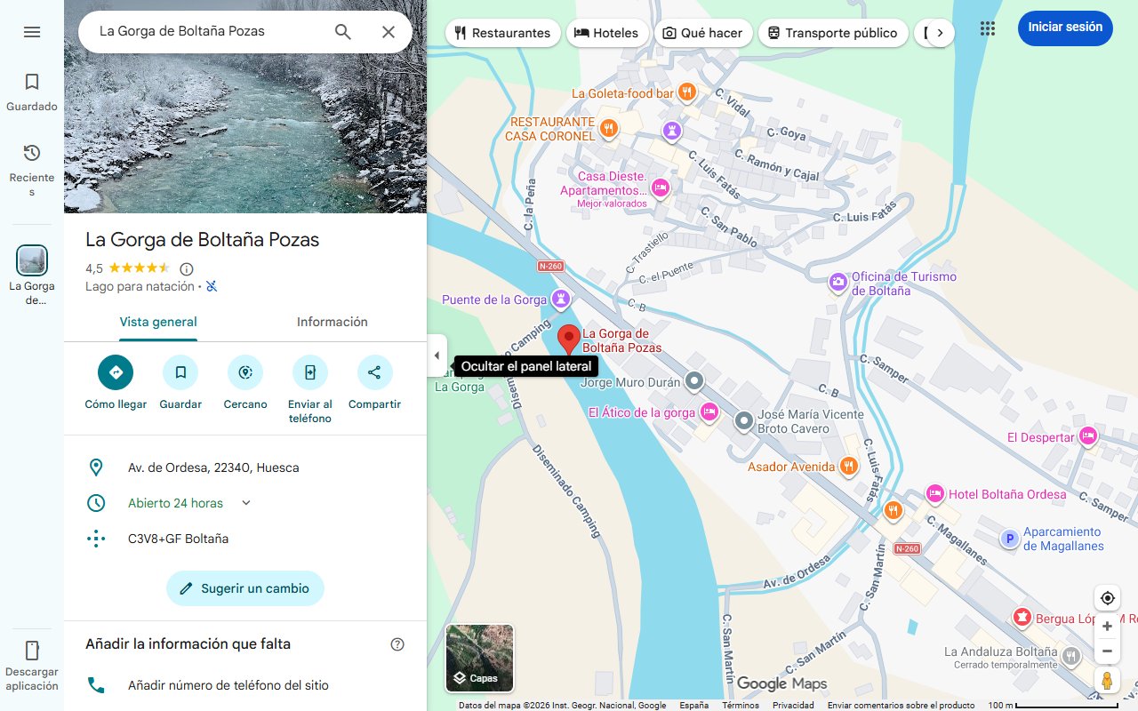 Mapa de Boltaña regula para evitar la masificación, el acceso y uso de pozas y zonas de baño del río Ara