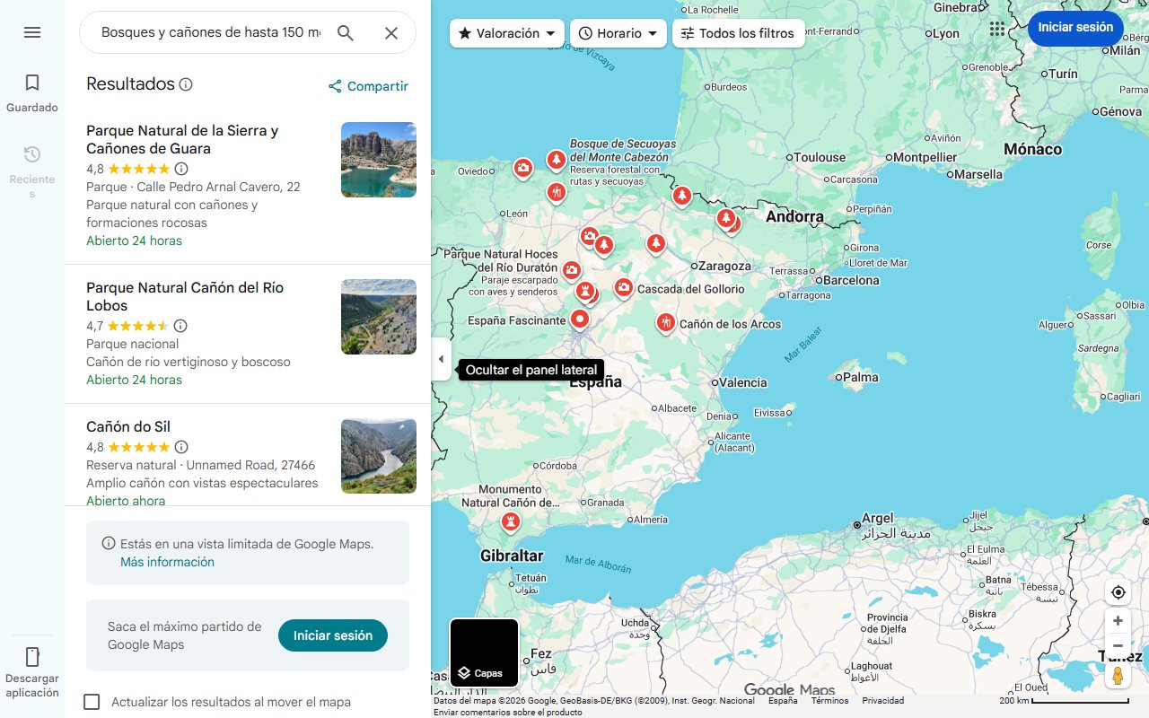 Mapa de Bosques y cañones de hasta 150 metros de altura: el increíble parque natural esculpido por un río en Segovia