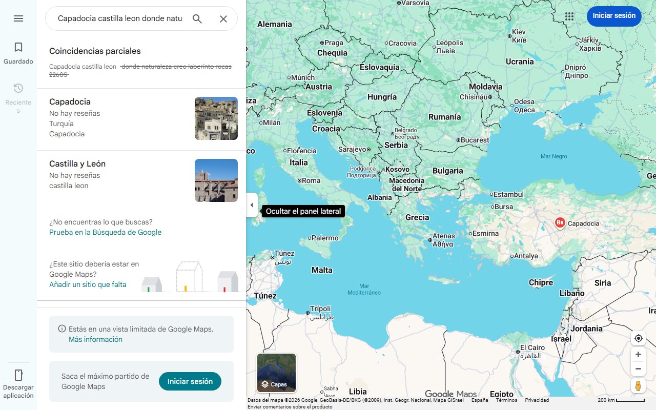 Mapa de Capadocia castilla leon donde naturaleza creo laberinto rocas 22605