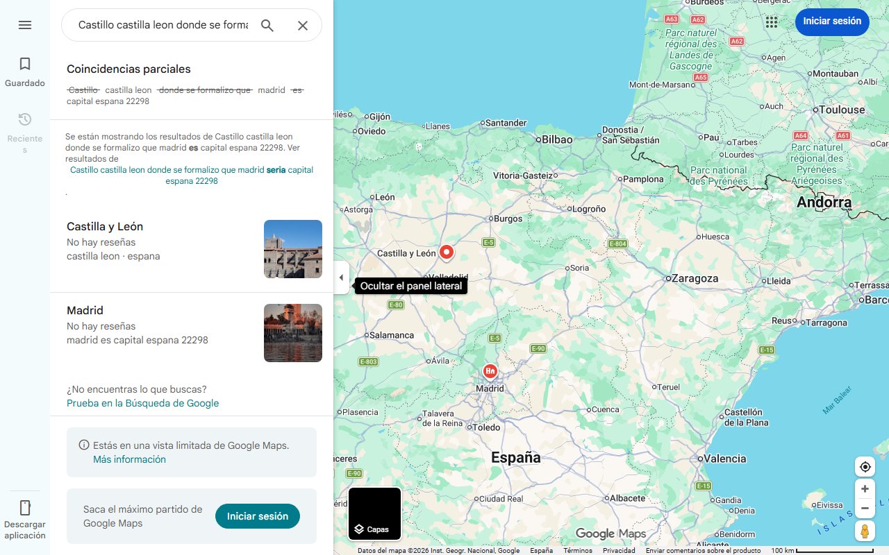 Mapa de Castillo castilla leon donde se formalizo que madrid seria capital espana 22298