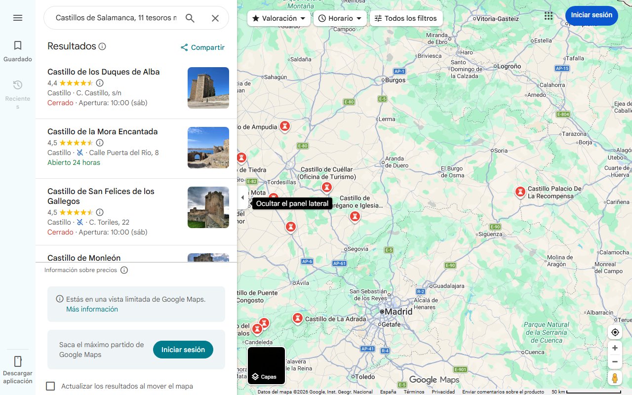 Mapa de Castillos de Salamanca, 11 tesoros medievales en tierra charra para visitar