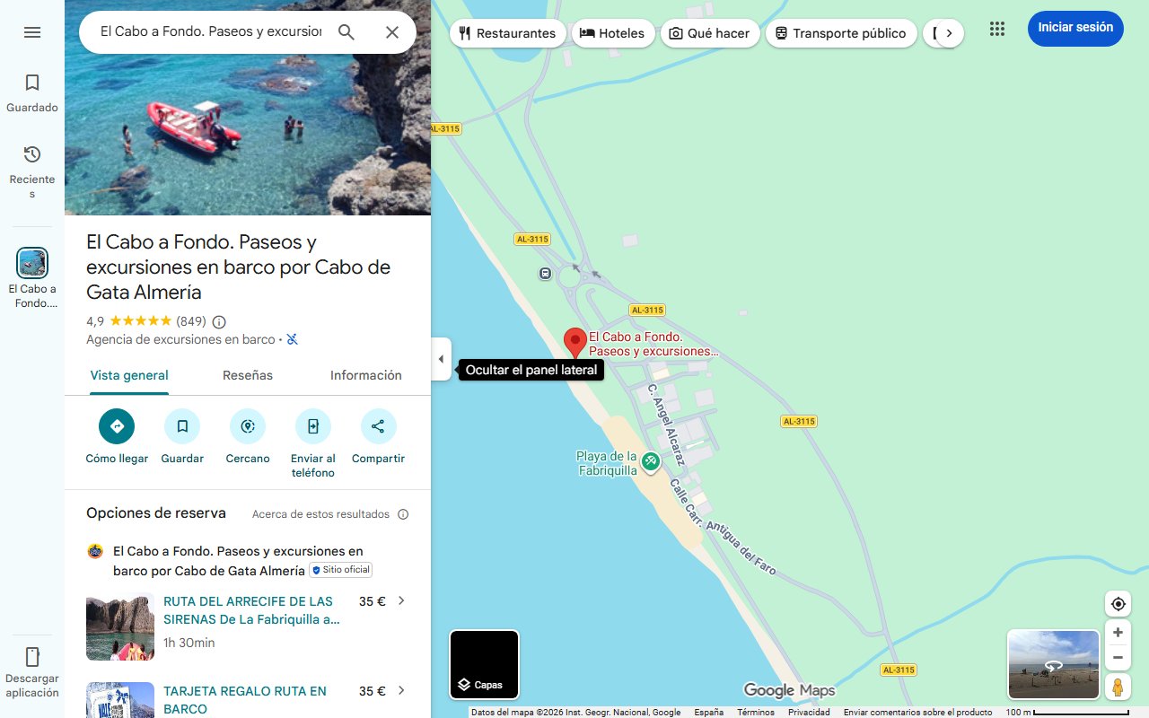 Mapa de Cinco excursiones por el Cabo de Gata con un experto en geología: antiguos volcanes, yacimientos y una mirada a la fiebre del oro
