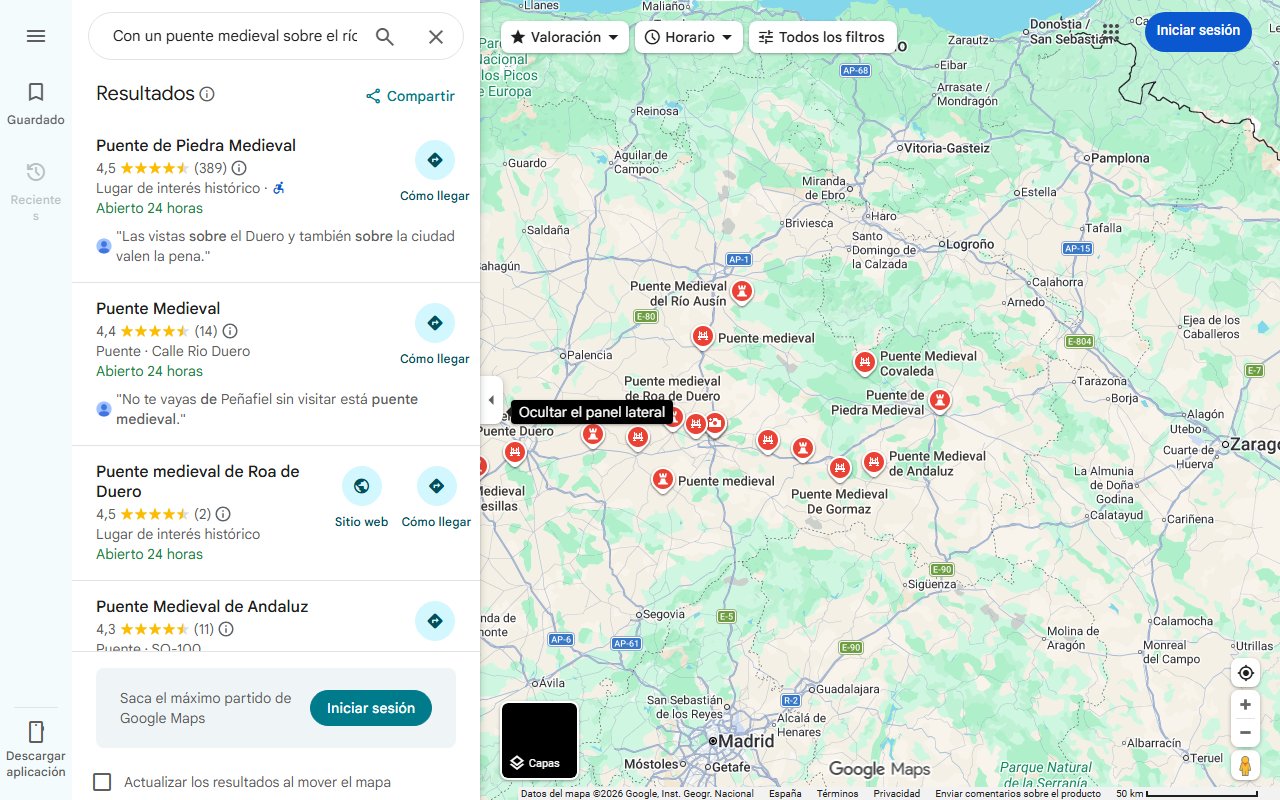 Mapa de Con un puente medieval sobre el río Duero: la bonita villa declarada Conjunto Histórico en Soria