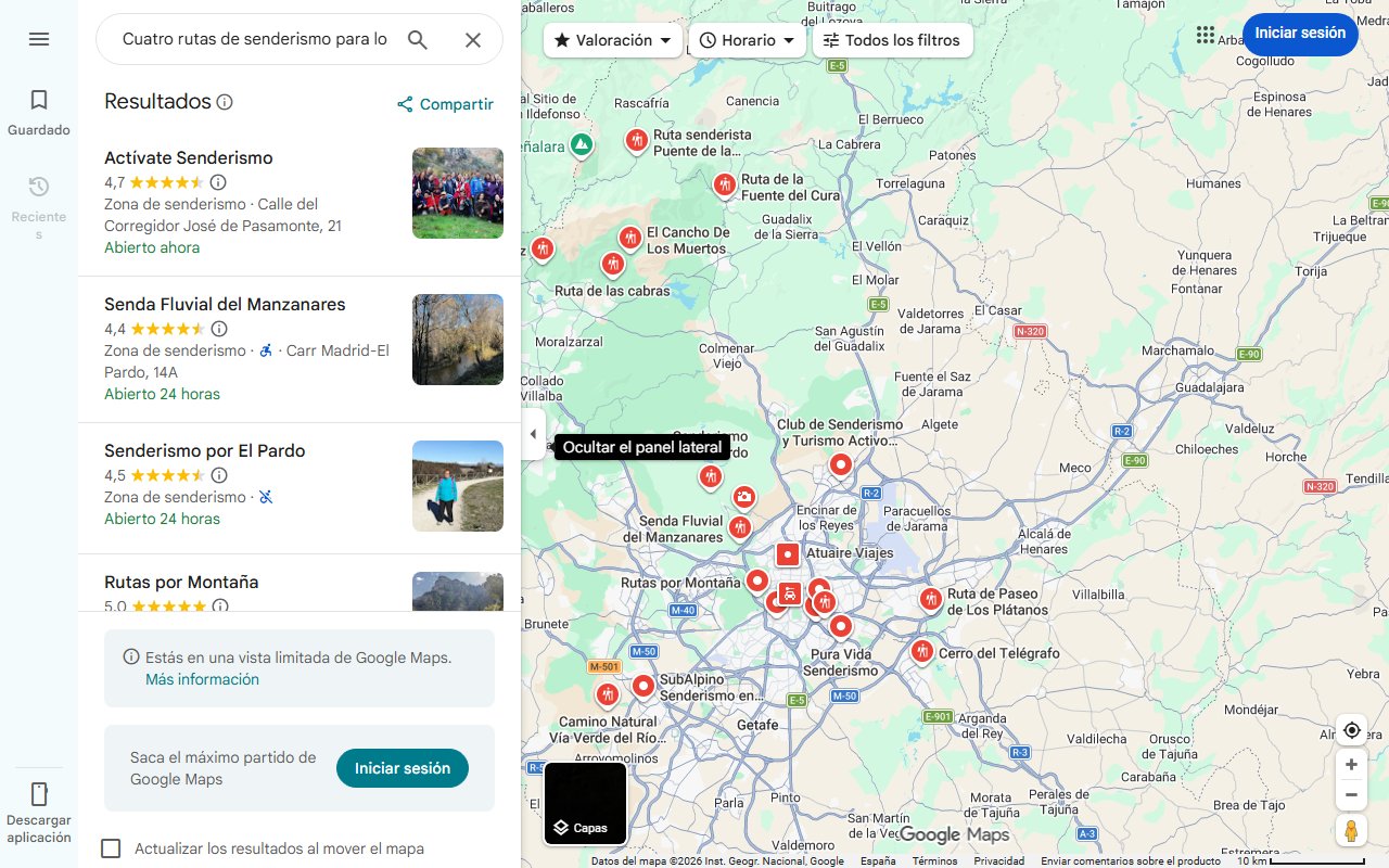 Mapa de Cuatro rutas de senderismo para los que no son senderistas: fáciles, llanas y sin pérdida, pero preciosas