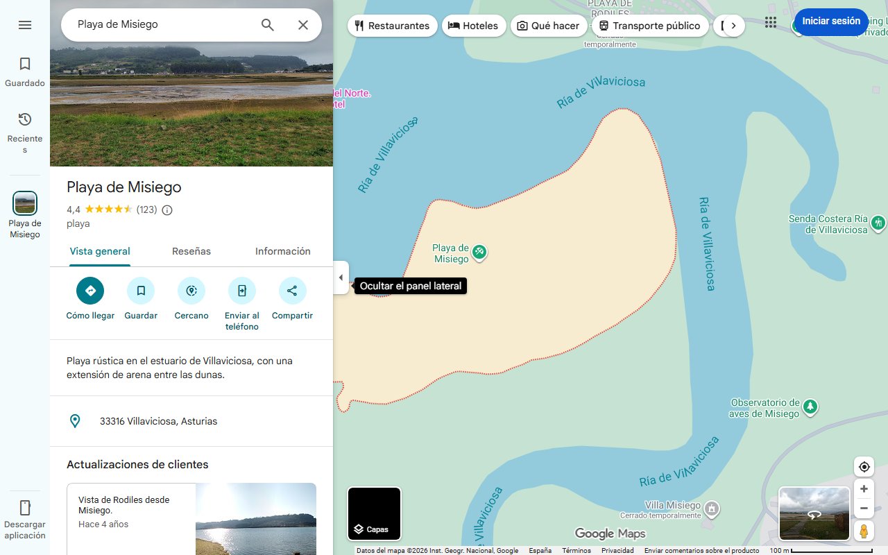 Mapa de De Misiego a San Martín: estas son las mejores y más espectaculares playas de Asturias