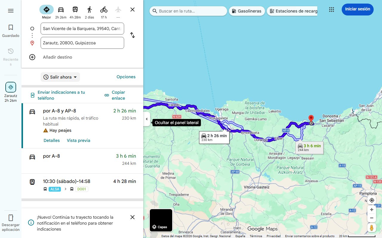Mapa de De San Vicente de la Barquera a Zarautz: 10 playas de la costa norte de España, refrescantes y gastronómicas