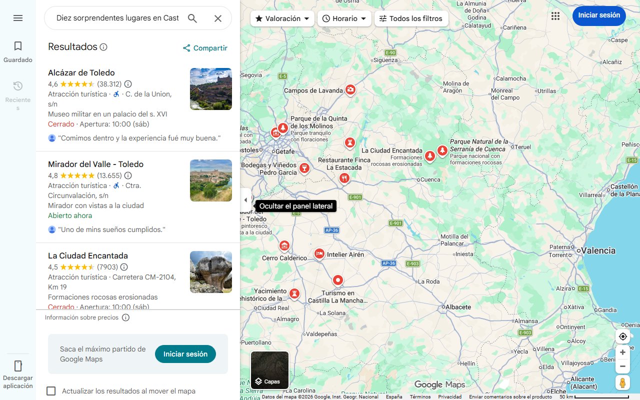 Mapa de Diez sorprendentes lugares en Castilla-La Mancha que quizá no conocías