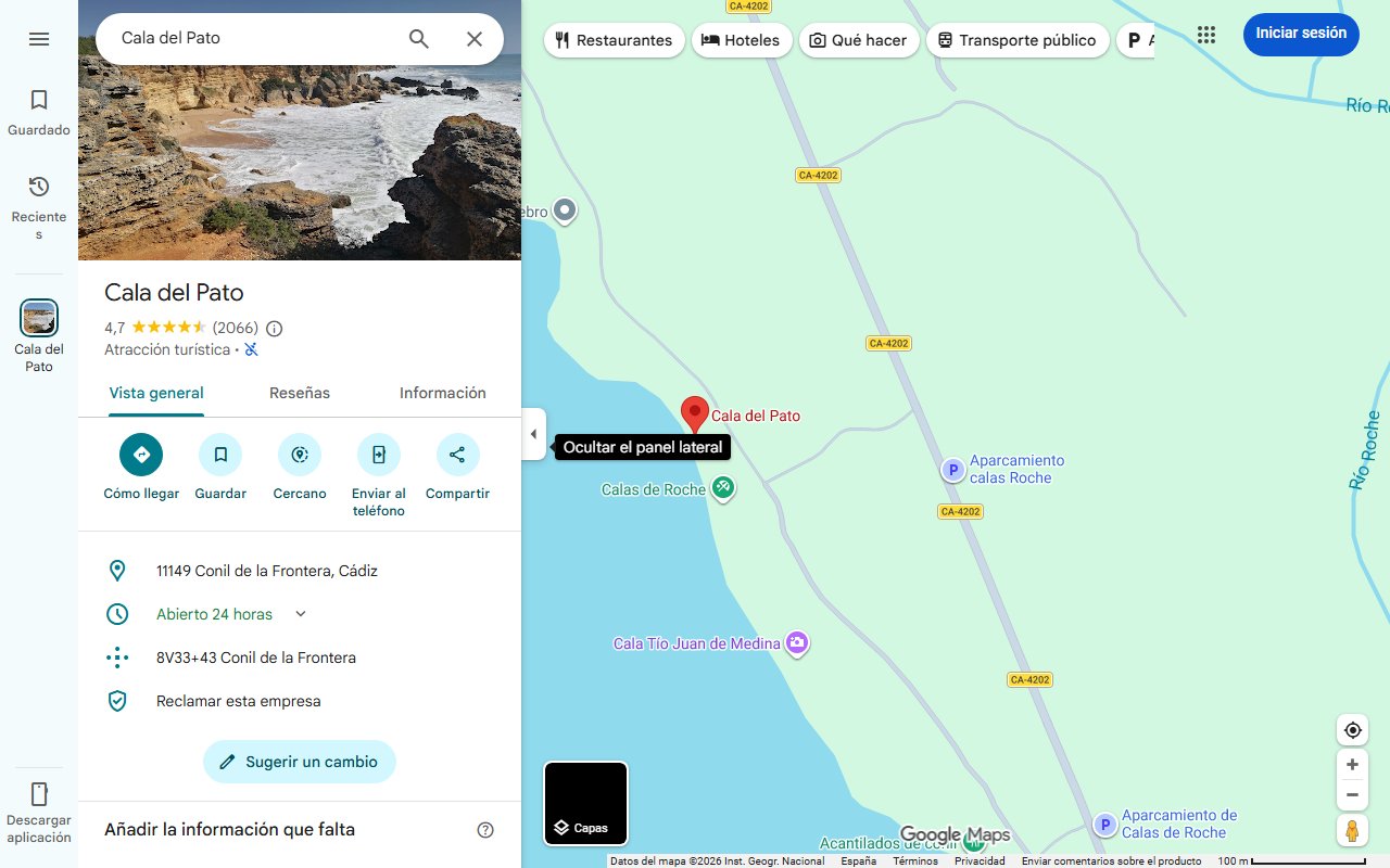 Mapa de Dos calas de Cádiz entre las más paradisíacas de Andalucía: “Escapadas junto al mar donde perderse un par de días”