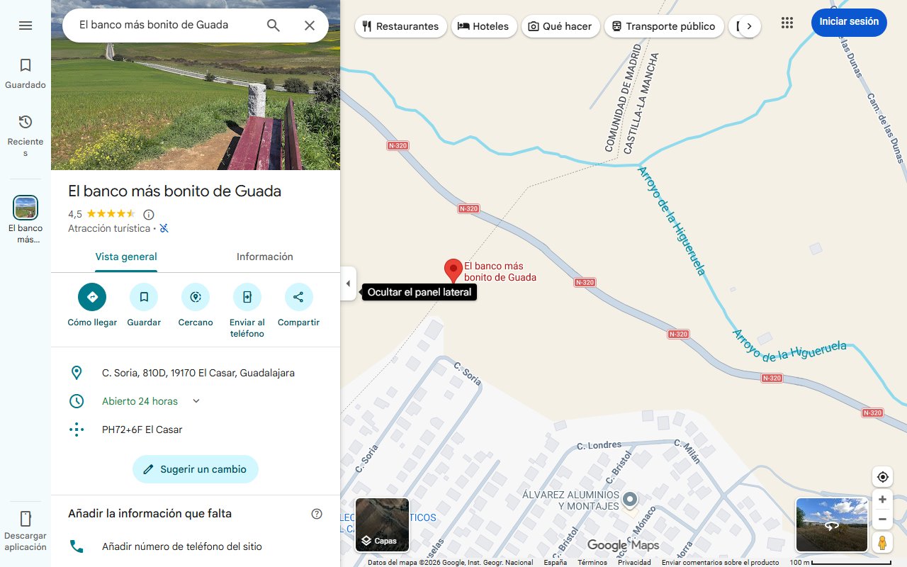 Mapa de El bonito pueblo de Guadalajara que servía de retiro a Francisco de Quevedo: un 