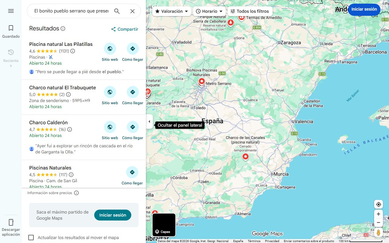 Mapa de El bonito pueblo serrano que preserva tradiciones ancestrales y ofrece pozas naturales en el corazón de La Vera
