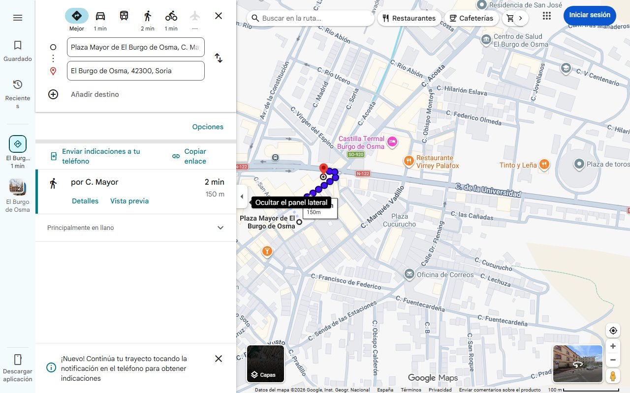 Mapa de El Burgo de Osma, la villa monumental de Soria