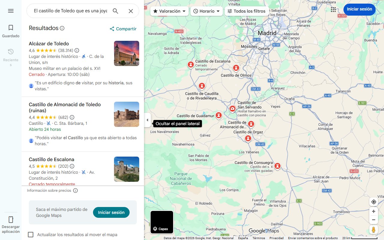 Mapa de El castillo de Toledo que es una joya oculta de la historia medieval de Castilla-La Mancha
