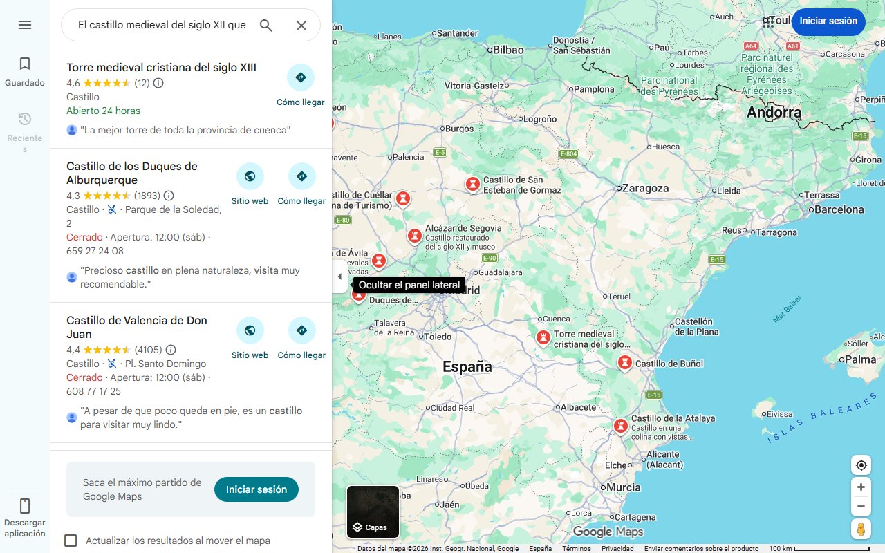Mapa de El castillo medieval del siglo XII que casi nadie visita y es Monumento Nacional desde 1924