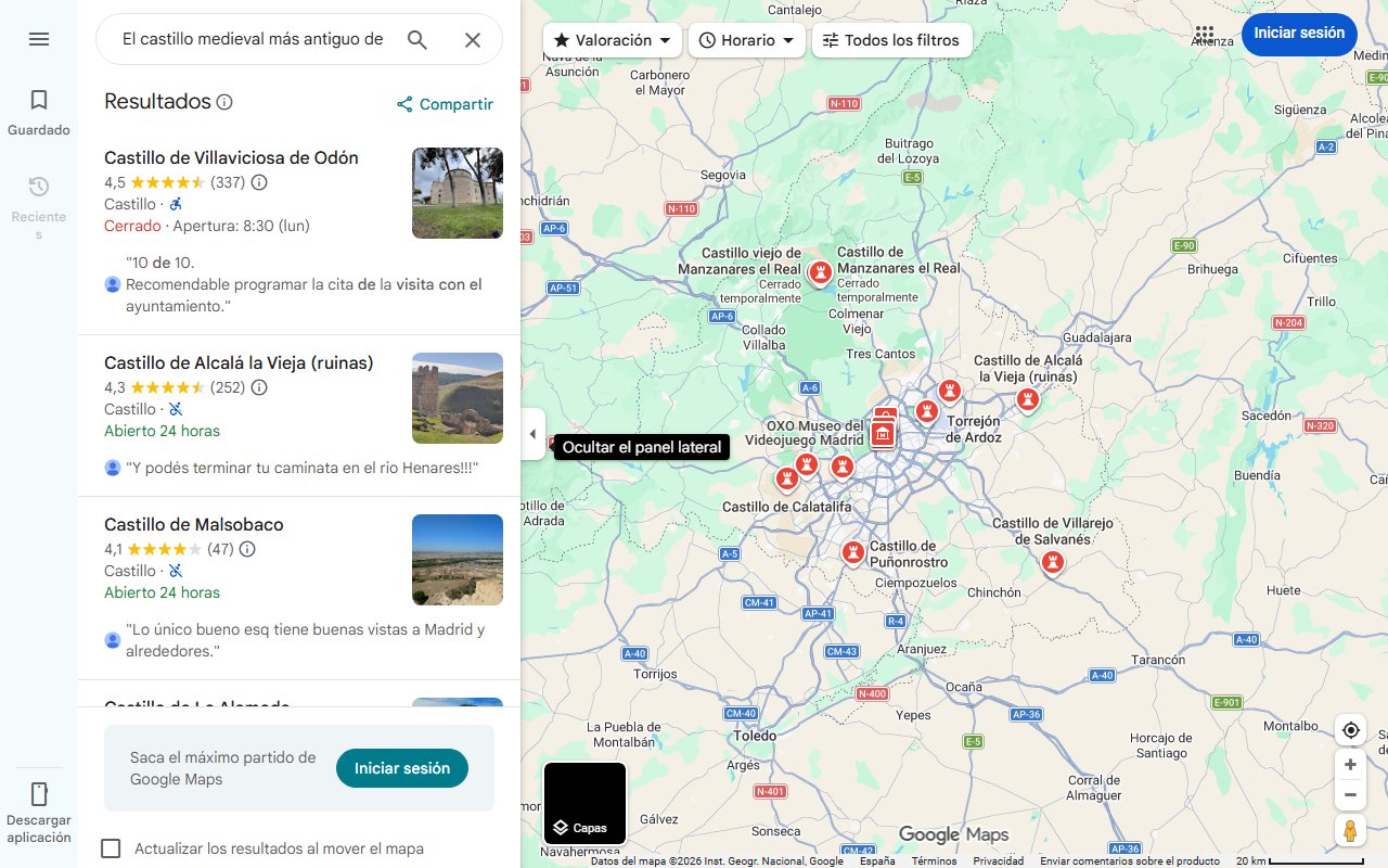 Mapa de El castillo medieval más antiguo de España que se puede visitar, con más de mil años de historia