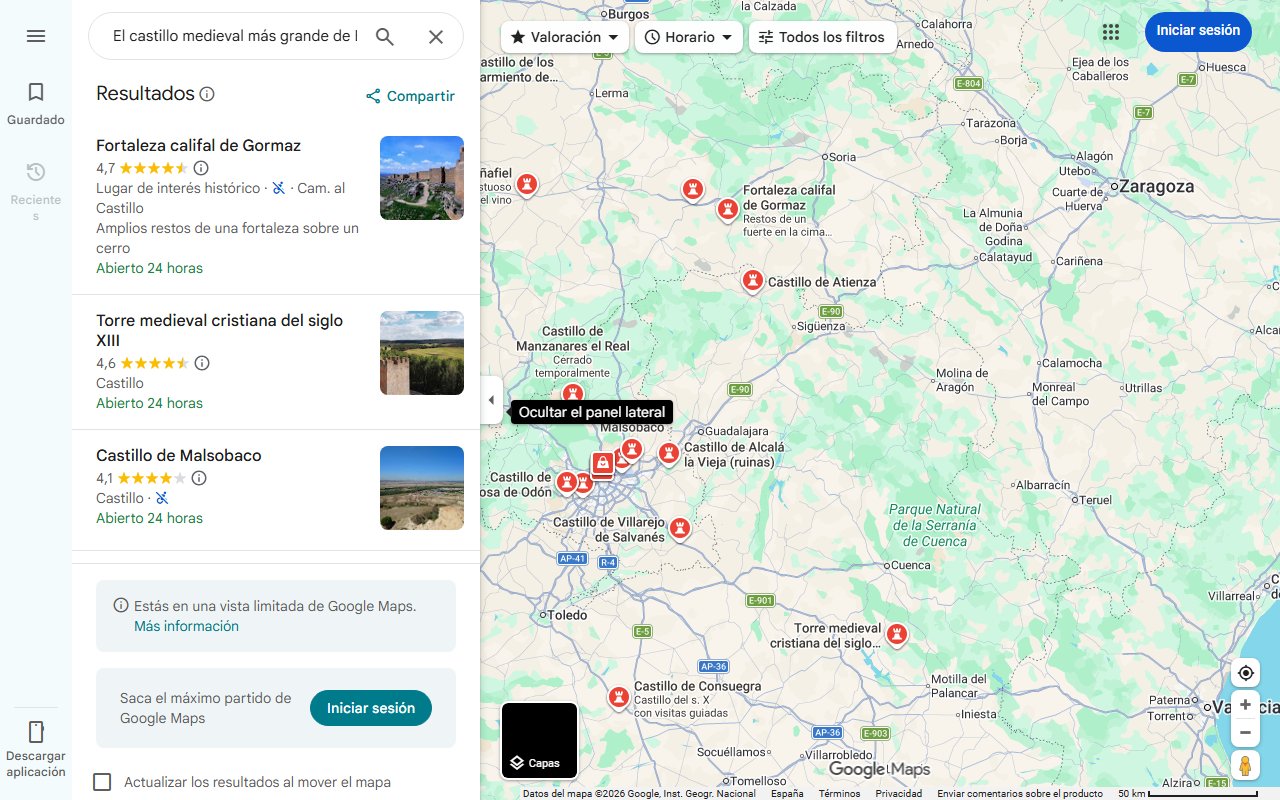 Mapa de El castillo medieval más grande de España es una imponente fortaleza del siglo X: más de un kilómetro de largo y leyendas del Cid Campeador