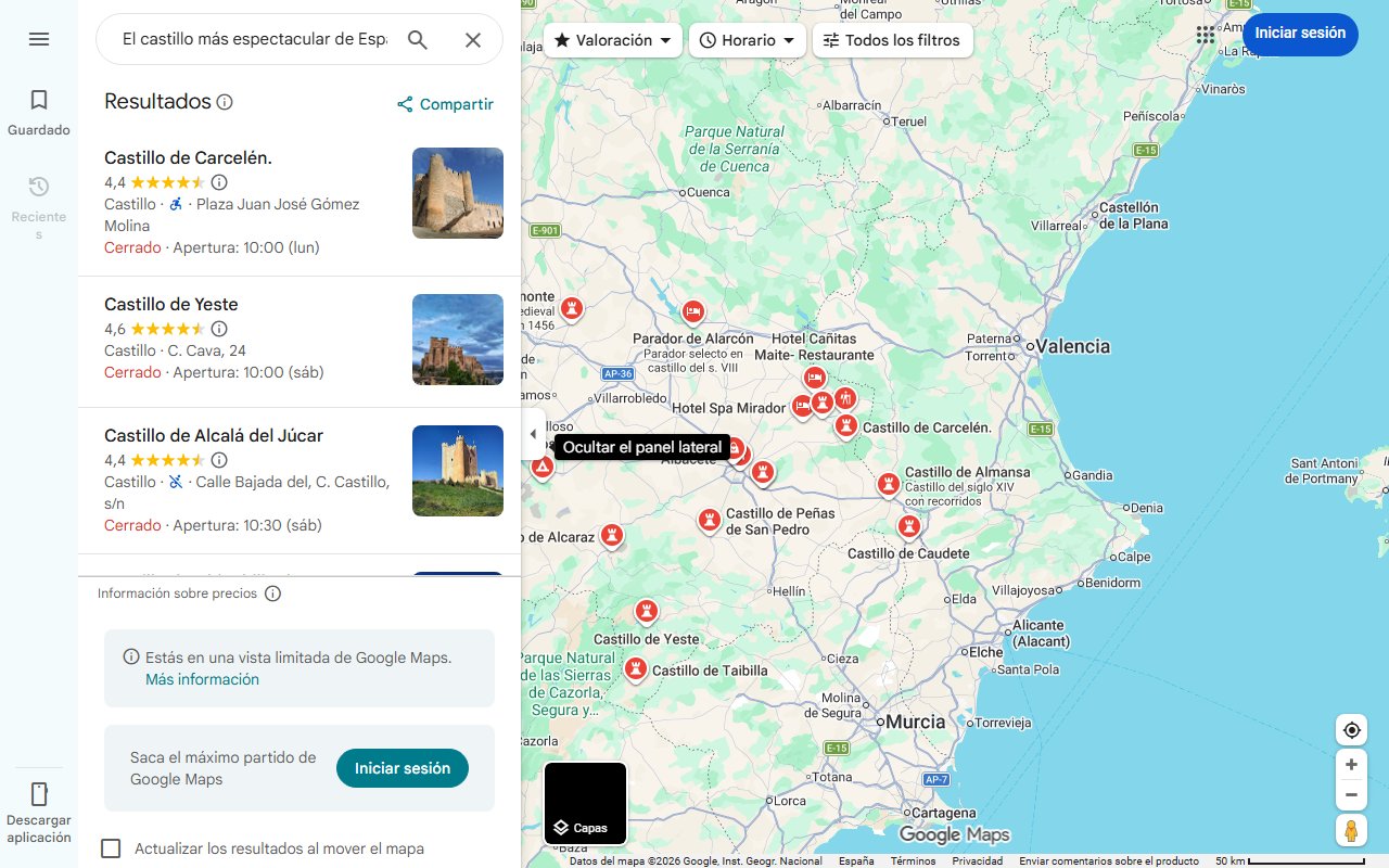 Mapa de El castillo más espectacular de España está en Albacete y casi nadie lo conoce