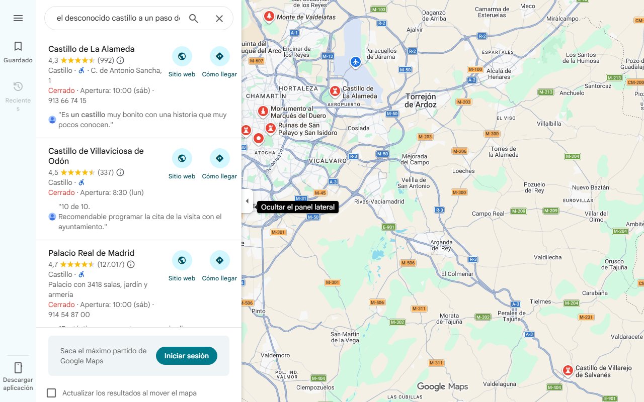 Mapa de Descubre el desconocido castillo a un paso de Madrid: una fortaleza árabe fundida con la roca en lo alto de un cerro
