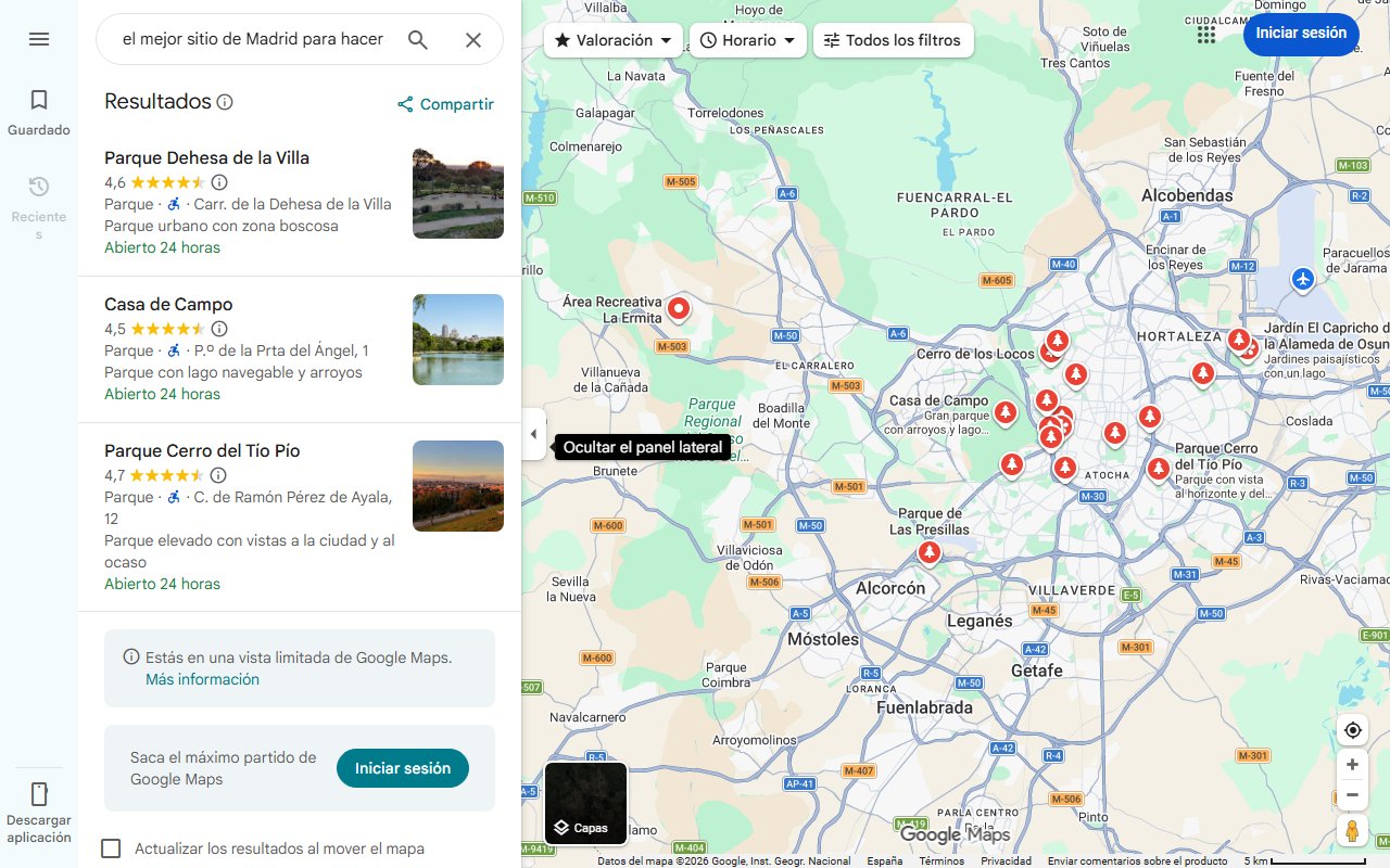 Mapa de Descubre el mejor sitio de Madrid para hacer picnic y no pasar calor: oculto en un jardín del siglo XVII , con cascadas y un precioso lago