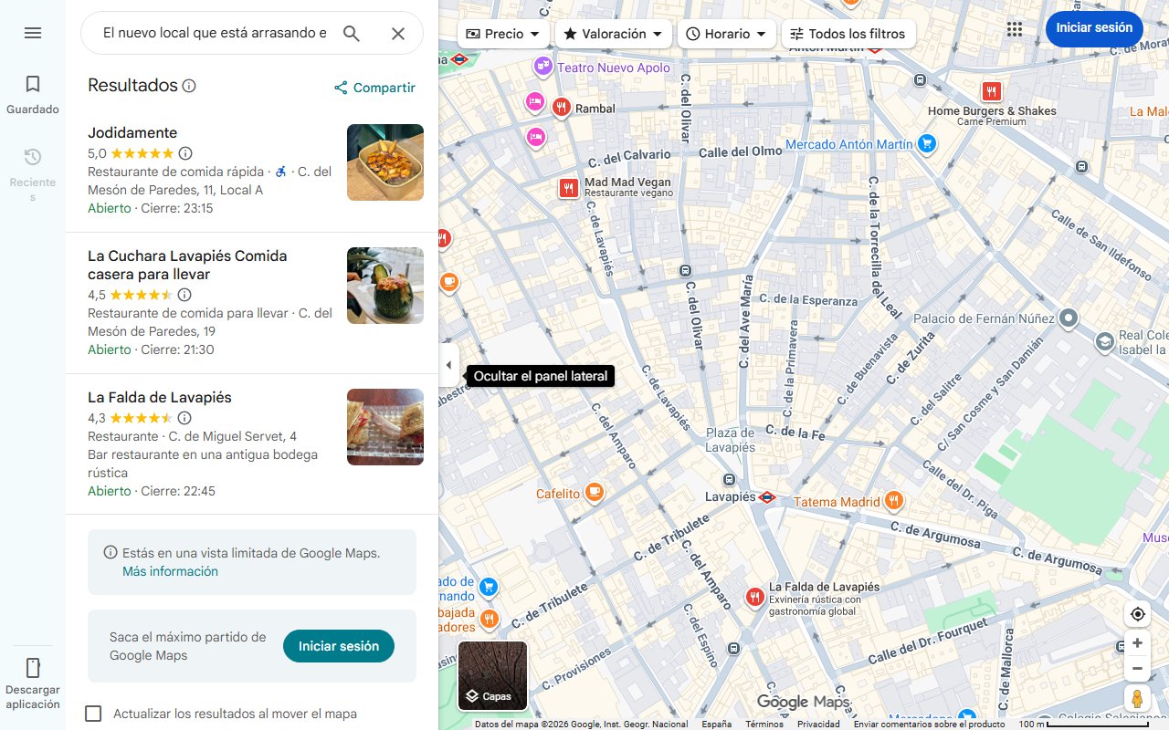 Mapa de El nuevo local que está arrasando en Lavapiés con sus patatas asadas rellenas de casi 1 kg
