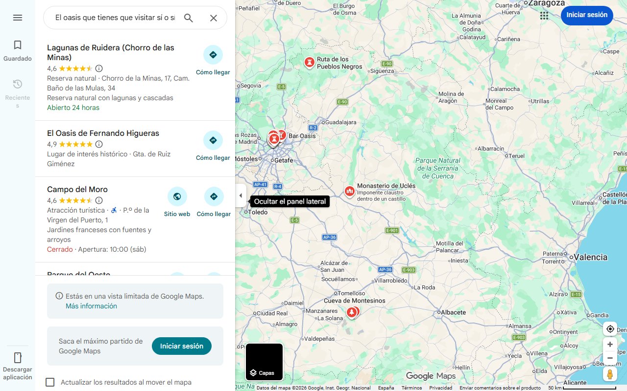Mapa de El oasis que tienes que visitar sí o sí este verano en Castilla-La Mancha: una espectacular playa en el interior de España