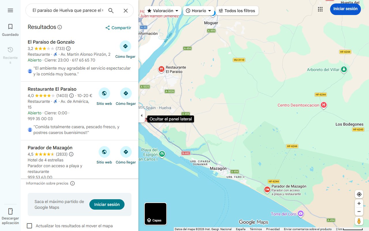Mapa de El paraíso de Huelva que parece el Caribe: así es Cuesta Maneli, entre dunas, acantilados y mar