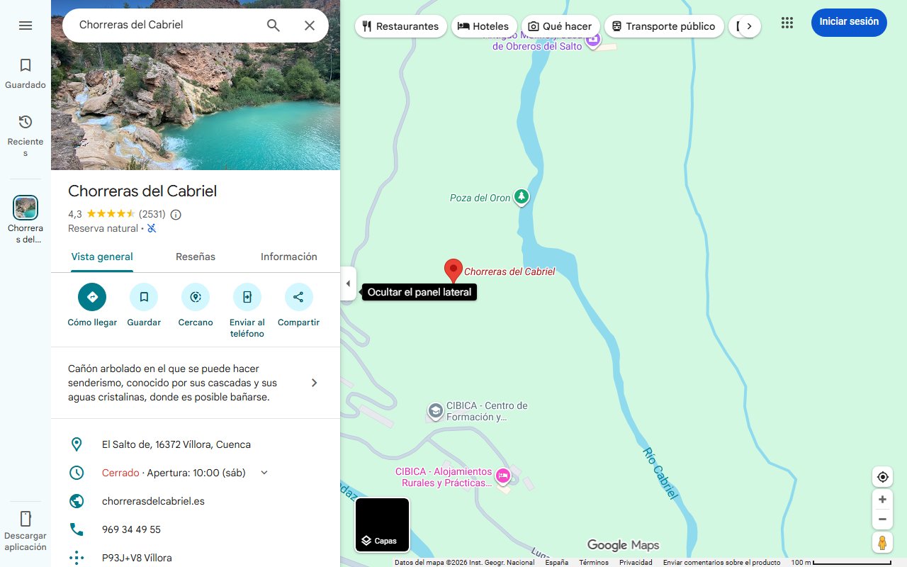 Mapa de El paraíso natural de aguas turquesas y cascadas cristalinas que conquista a todos está en Castilla-La Mancha