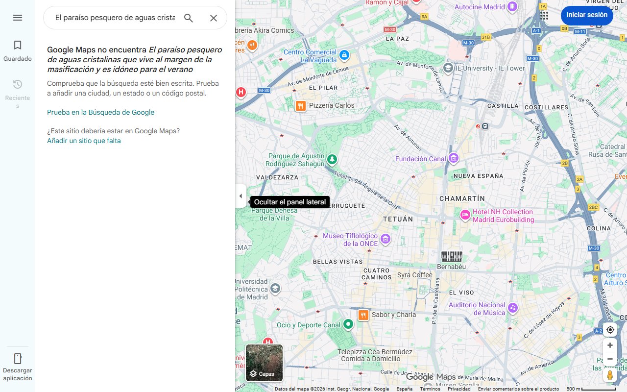 Mapa de El paraíso pesquero de aguas cristalinas que vive al margen de la masificación y es idóneo para el verano