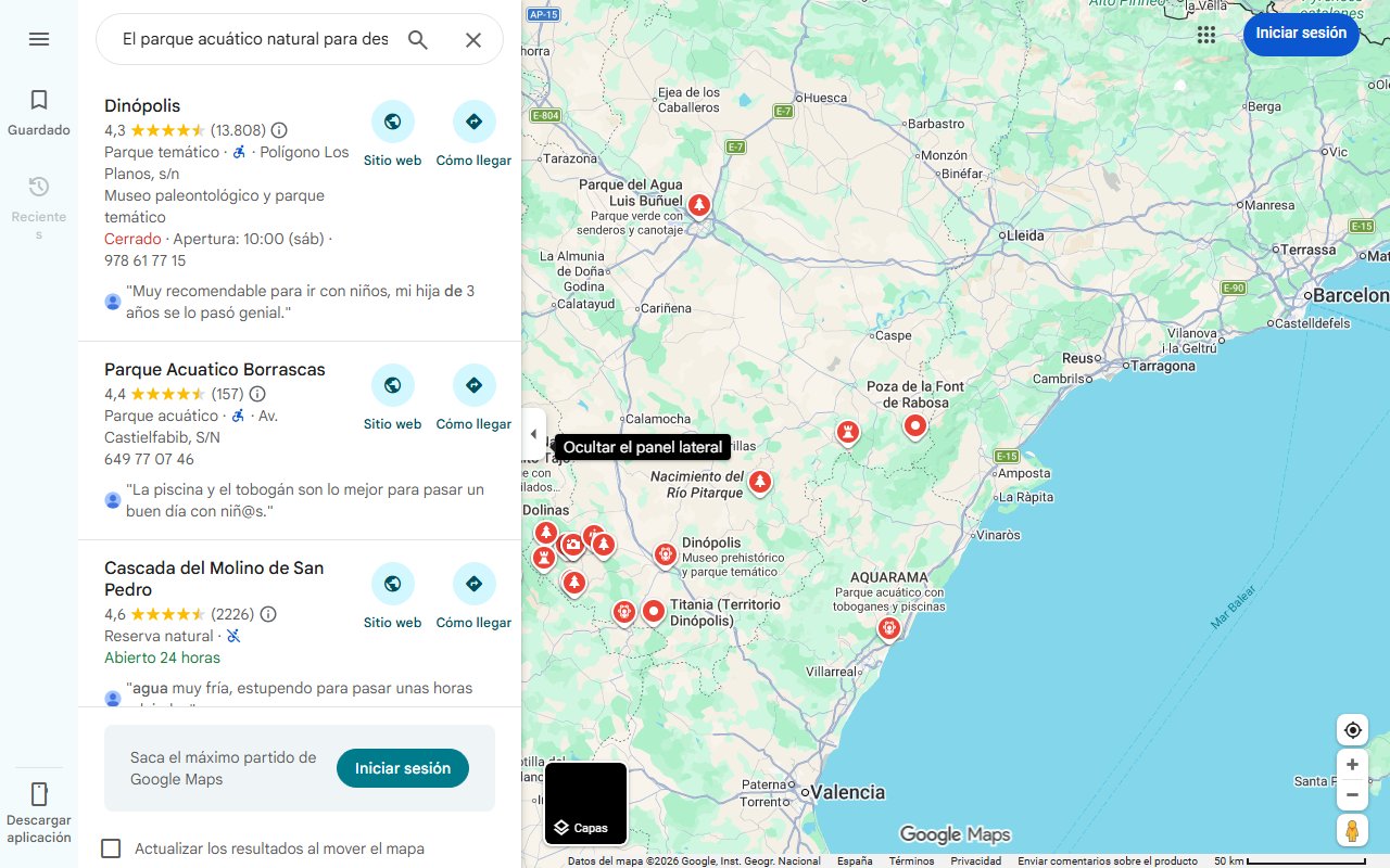 Mapa de El parque acuático natural para descubrir desde Teruel: una maravilla natural de aguas cristalinas