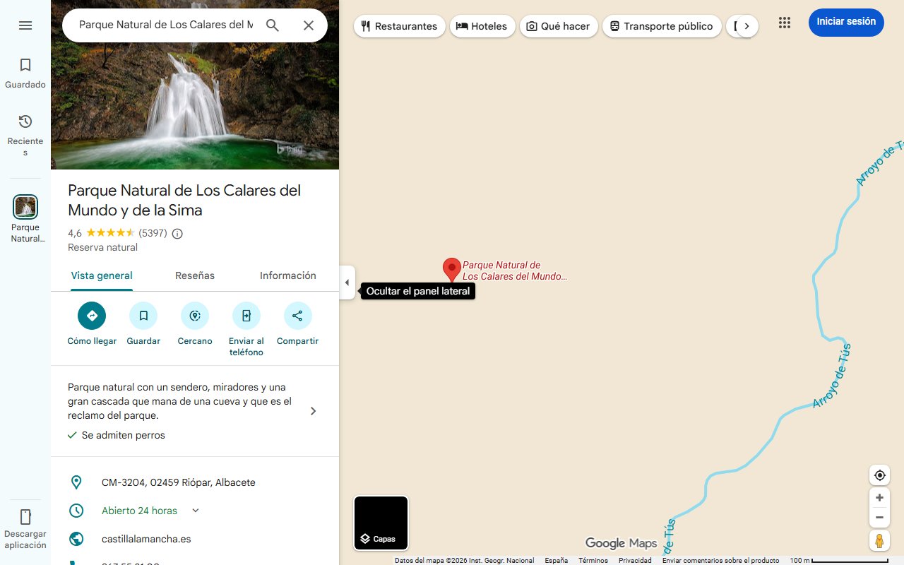 Mapa de El Parque Natural de Los Calares del Río Mundo y la Sima, en Albacete, celebra sus 20 años - Castilla-La Mancha Media