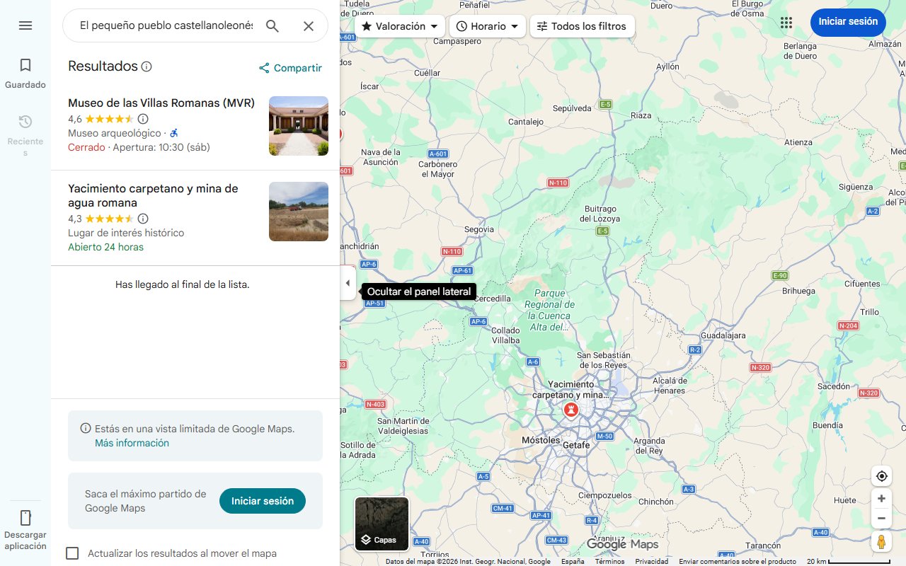 Mapa de El pequeño pueblo castellanoleonés que guarda una de las villas romanas mejor conservadas de España