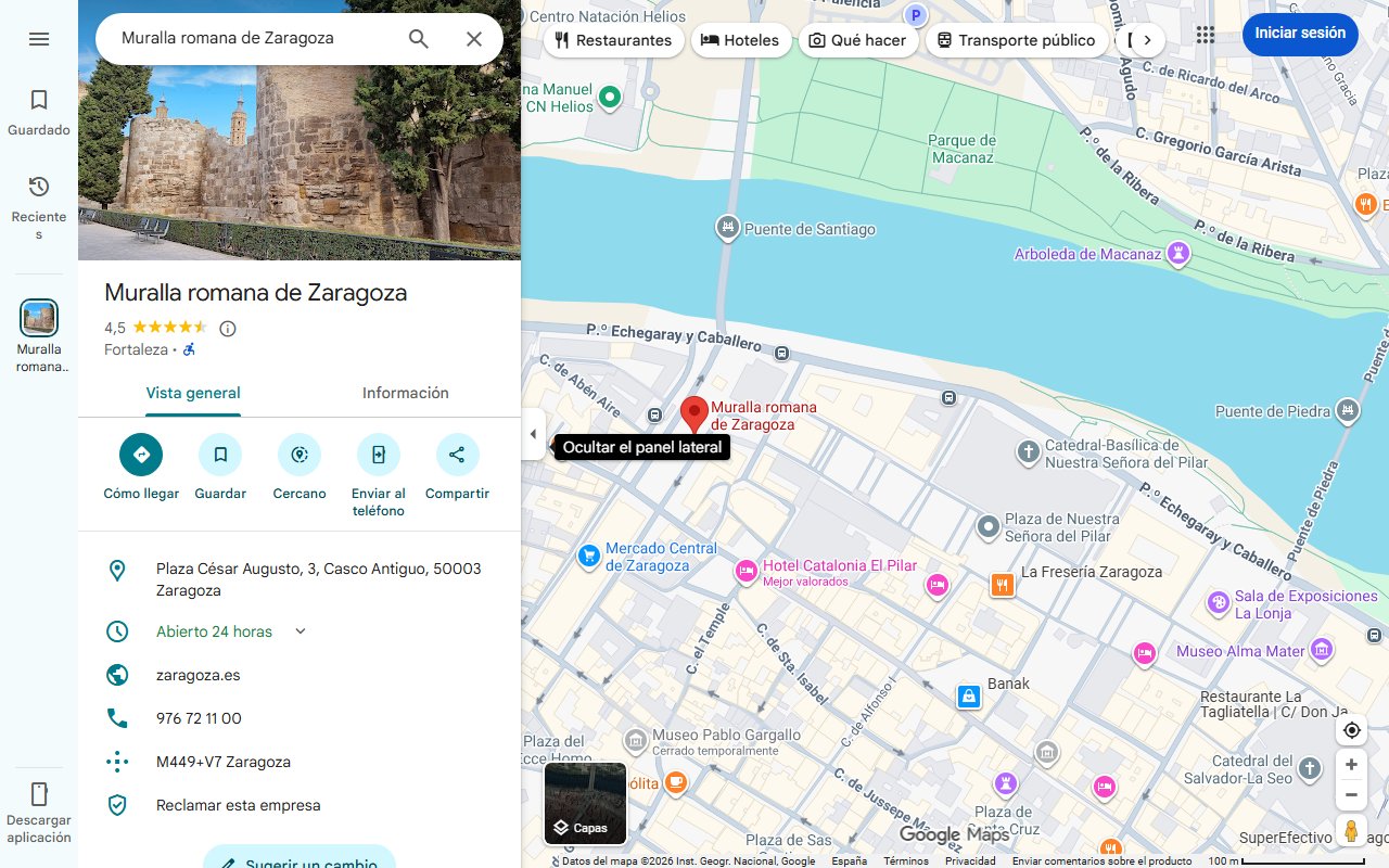 Mapa de El pequeño pueblo conocido por albergar el que llegó a ser el recinto amurallado más extenso de Aragón