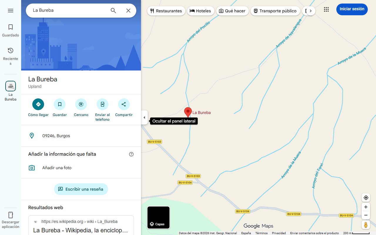 Mapa de El pequeño pueblo de Burgos corazón de la Bureba