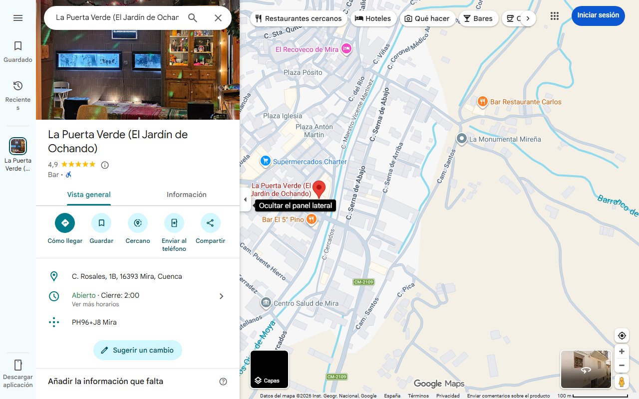 Mapa de El pequeño pueblo de Cuenca al que llaman «la puerta al paraíso»