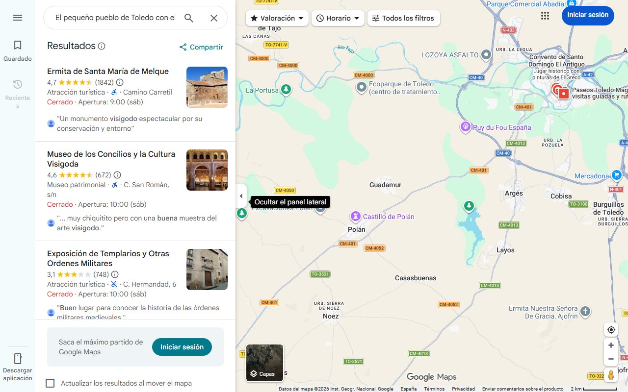 Mapa de El pequeño pueblo de Toledo con el edificio visigodo mejor conservado de España - ENCLM