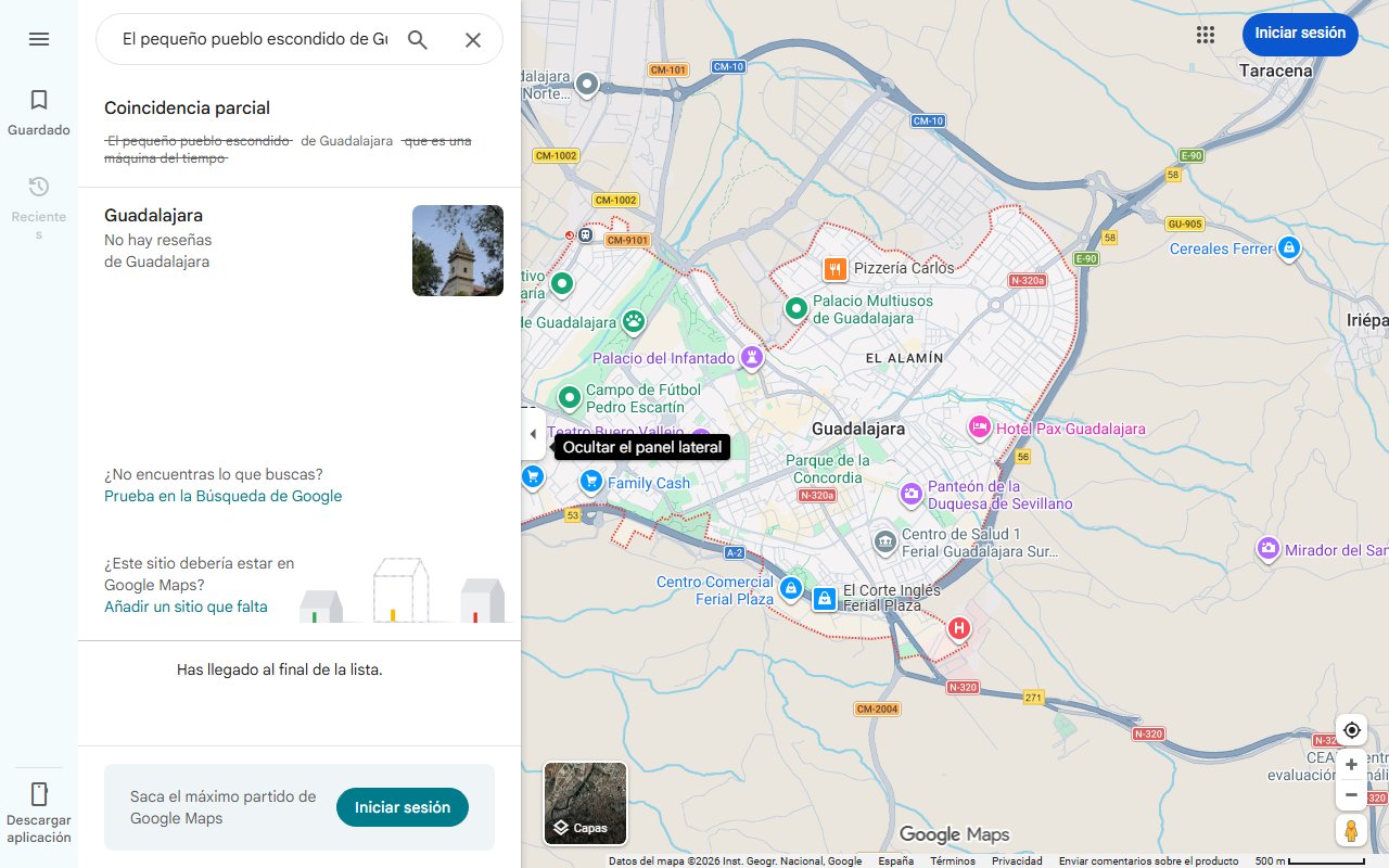 Mapa de El pequeño pueblo escondido de Guadalajara que es una máquina del tiempo