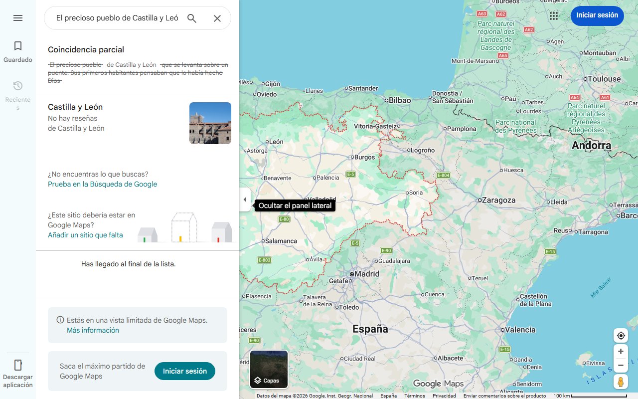 Mapa de El precioso pueblo de Castilla y León que se levanta sobre un puente. Sus primeros habitantes pensaban que lo había hecho Dios
