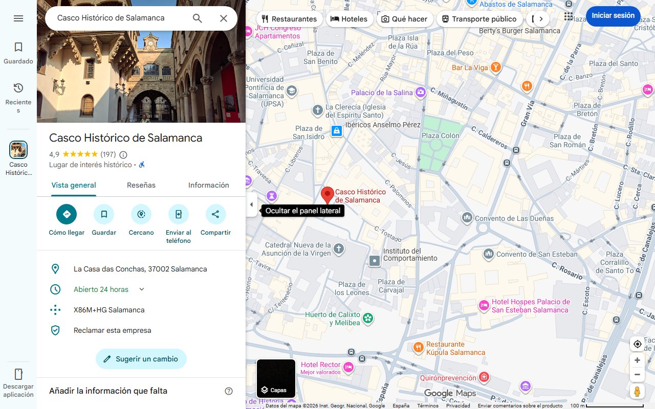 Mapa de El precioso pueblo medieval considerado un tesoro histórico de Salamanca