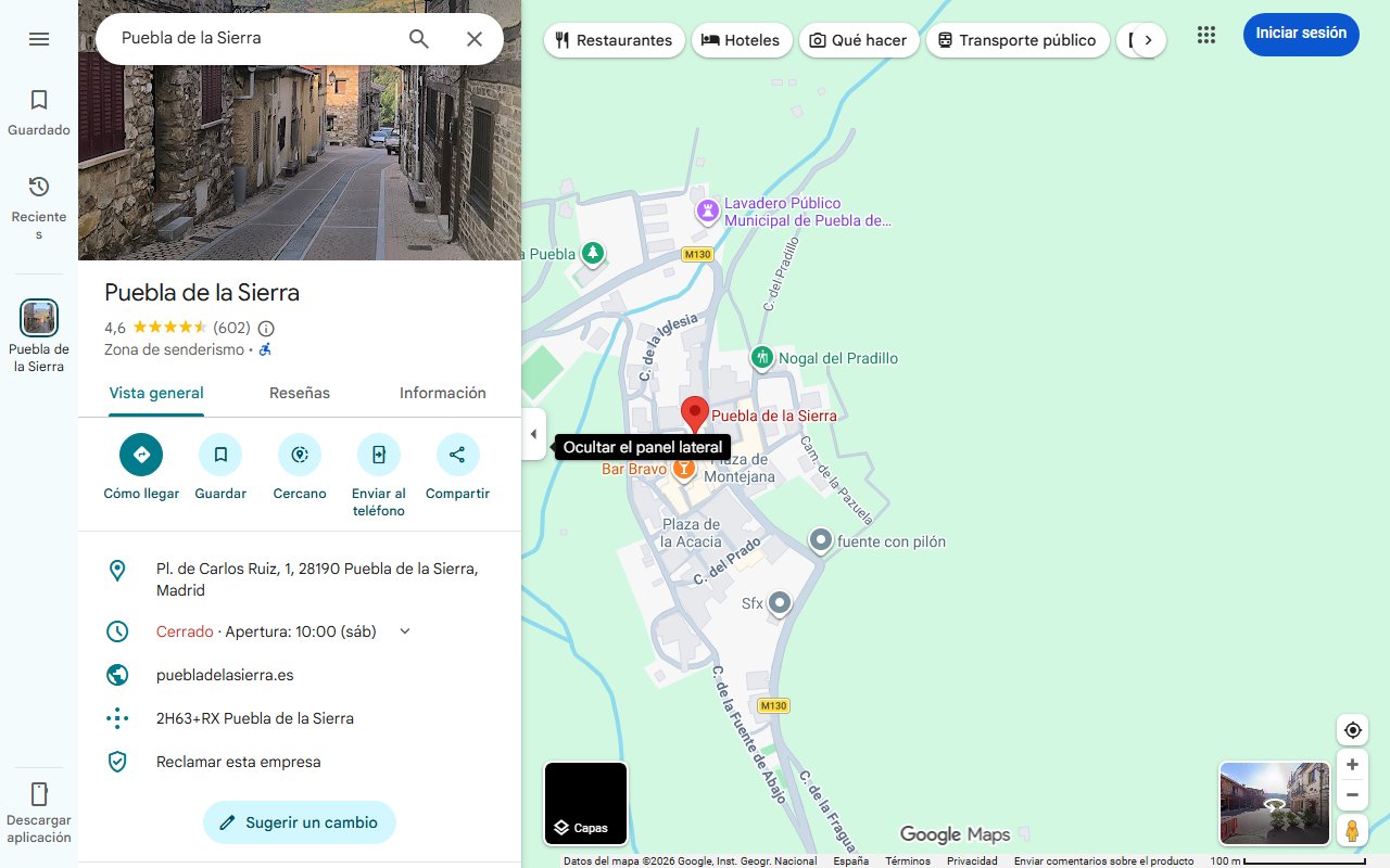Mapa de El pueblecito de España que es perfecto para una escapada en otoño: con un castillo medieval y una preciosa ermita blanca