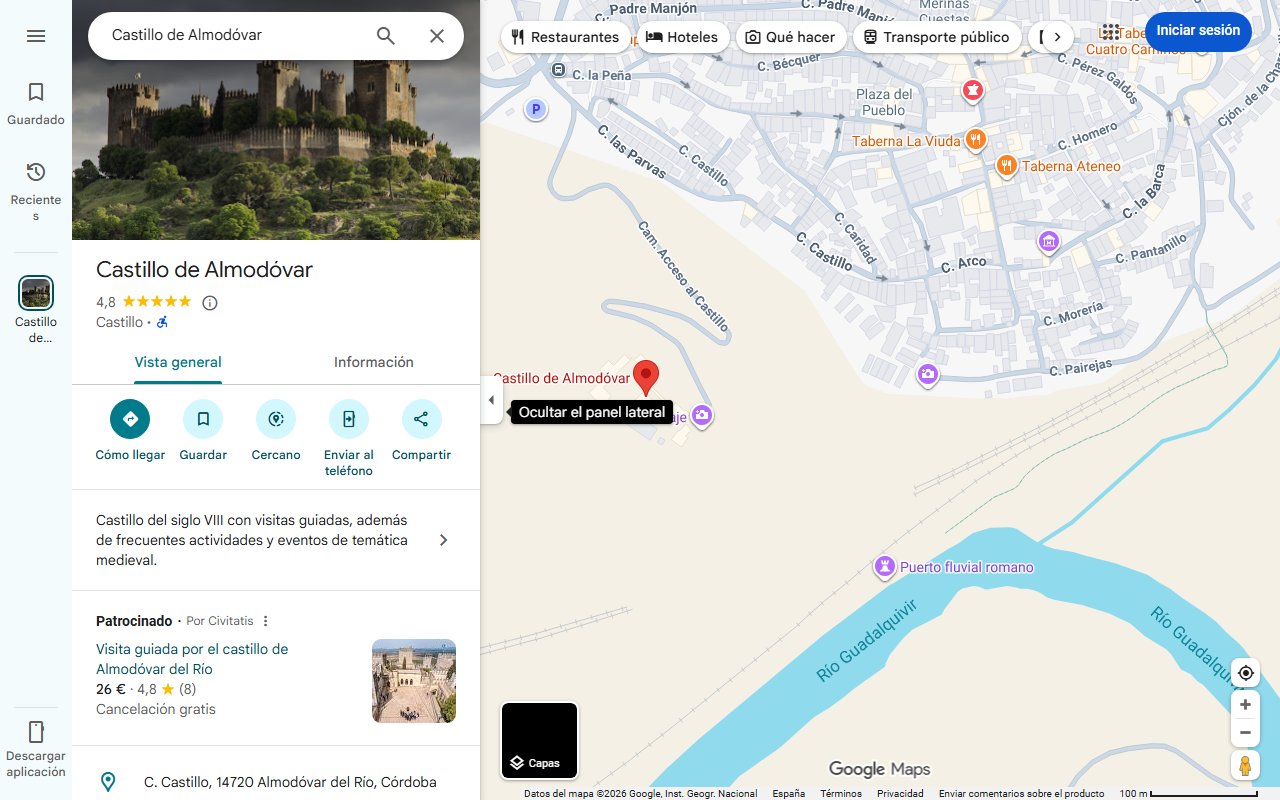 Mapa de El pueblo a poco más de una hora de Córdoba que esconde el castillo más alto de España (y que es gratis visitar)