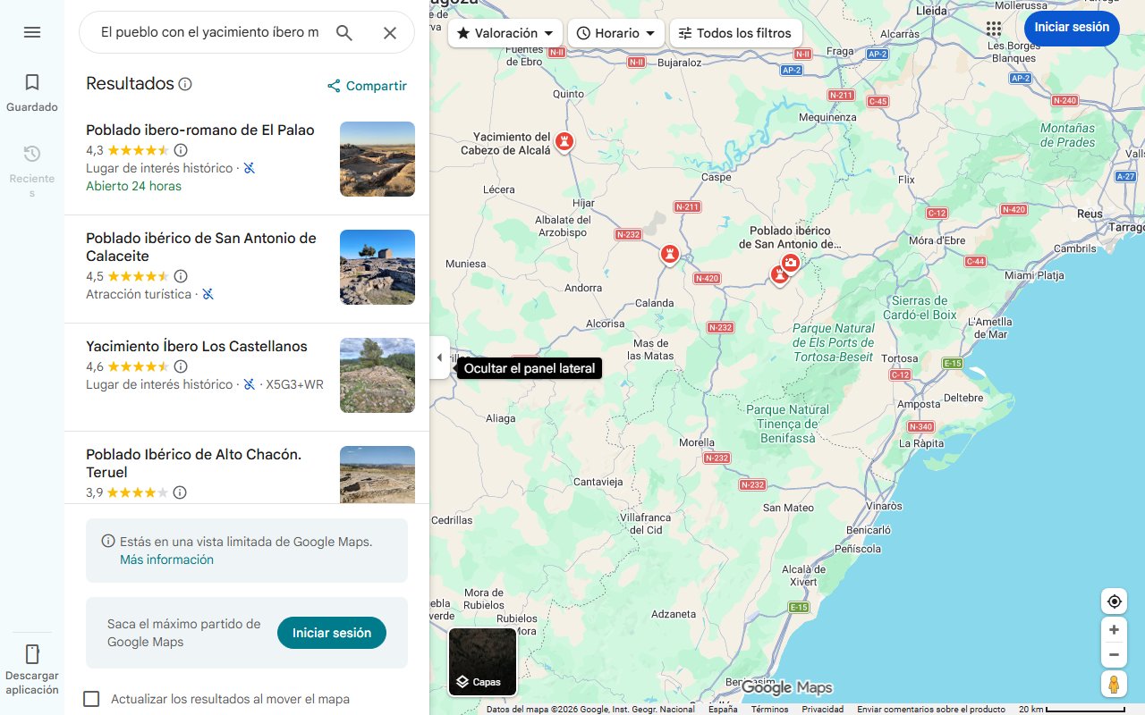 Mapa de El pueblo con el yacimiento íbero más importante de España está en Aragón: más de 2.000 años de antigüedad